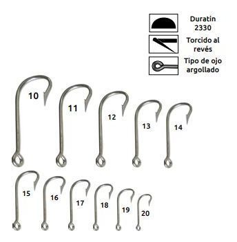 Anzuelo Mustad 2330DT Kirby Sea Hook #2 (50 Piezas)