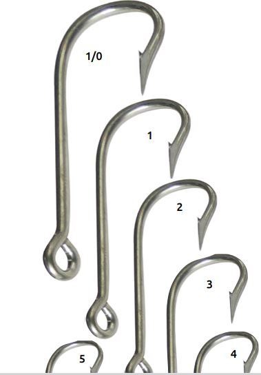 Anzuelo Mustad 2330DT Kirby Sea Hook #8 (100 Piezas)