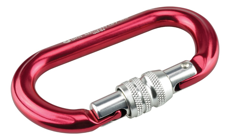 Mosquetón de Aluminio Oval Con Seguro 25Kn Alpinismo L 108Mm