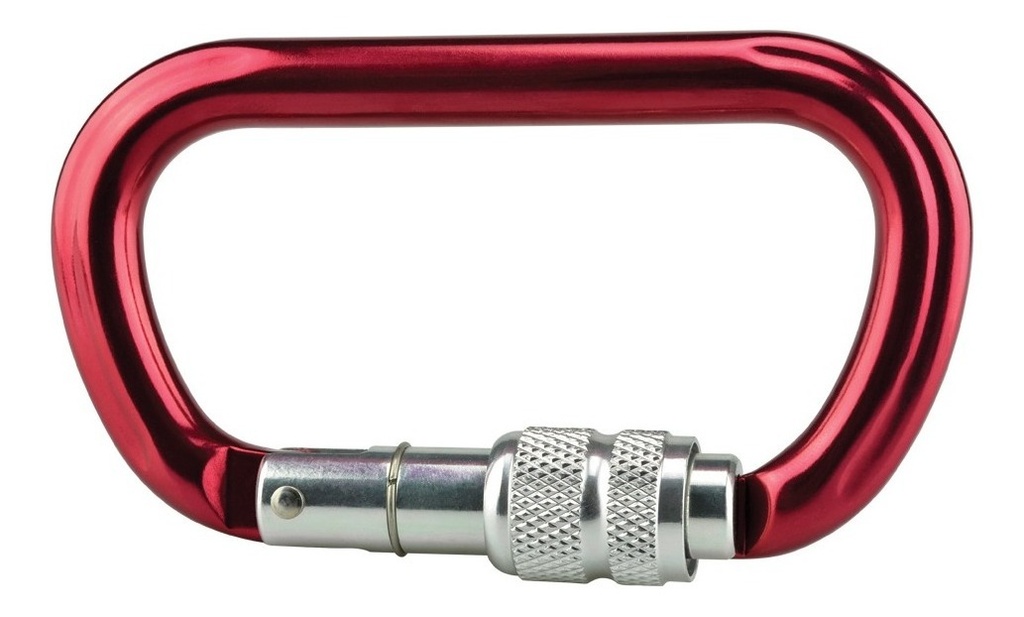 Mosqueton De Aluminio Oval Con Seguro 25Kn Gim-65