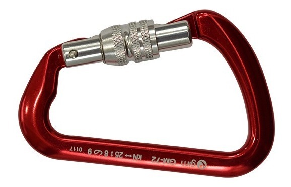 Mosqueton De Aluminio  Hms  Con Seguro 25Kn Gm-72
