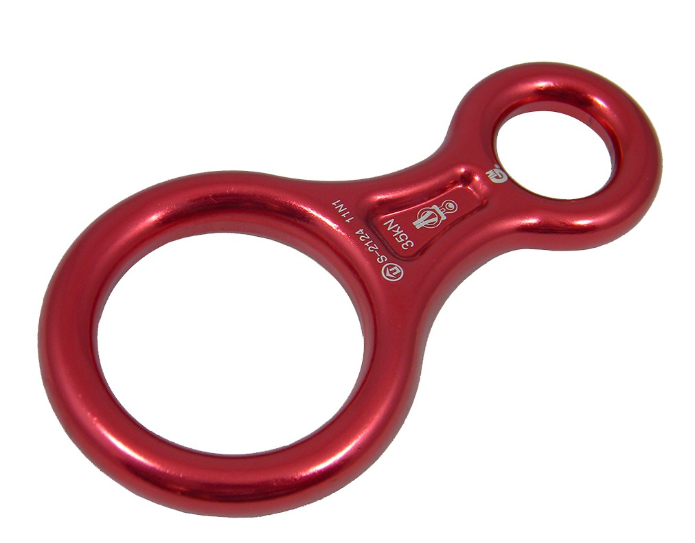 Descensor Figura 8 (ocho) Aluminio 35KN Rojo Gm-74 Rappel