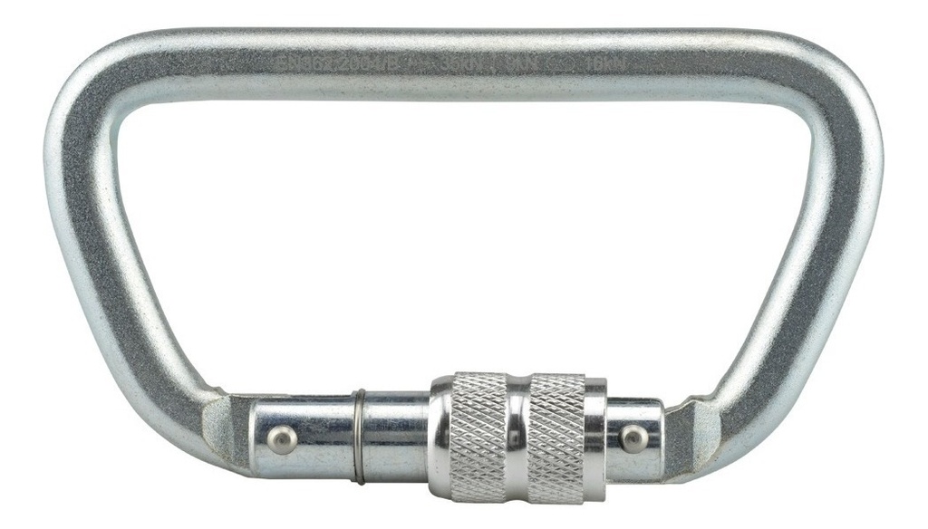 Mosqueton De Acero Tipo D Con Seguro 35Kn Gm-116