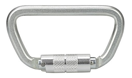 Mosqueton De Aluminio Tipo D Con Seguro 50Kn Gm-118