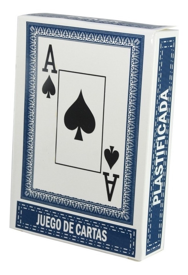 Baraja Poker Plastificada 1 Mazo Azul Espadas