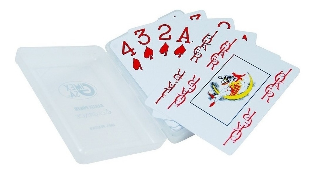 Baraja Poker Elegnace 1 Mazo Plastico Roja Estuche