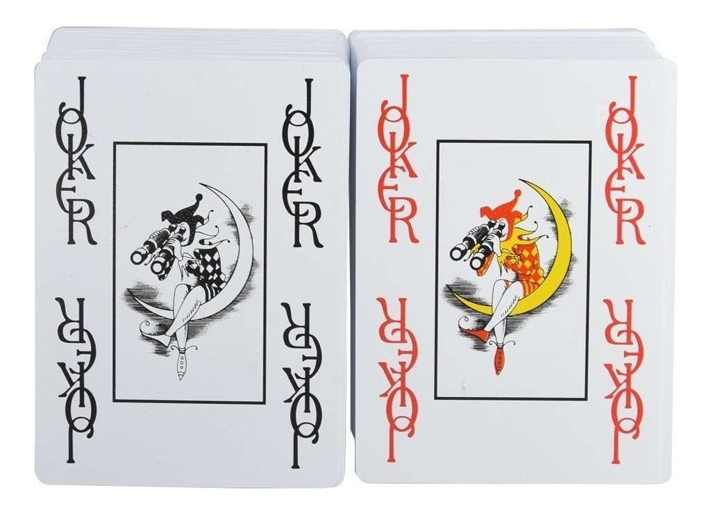 [GM-15BARAJA016CH] Baraja Poker Elegnace 2 Mazos Plastico Rojo Y Azul