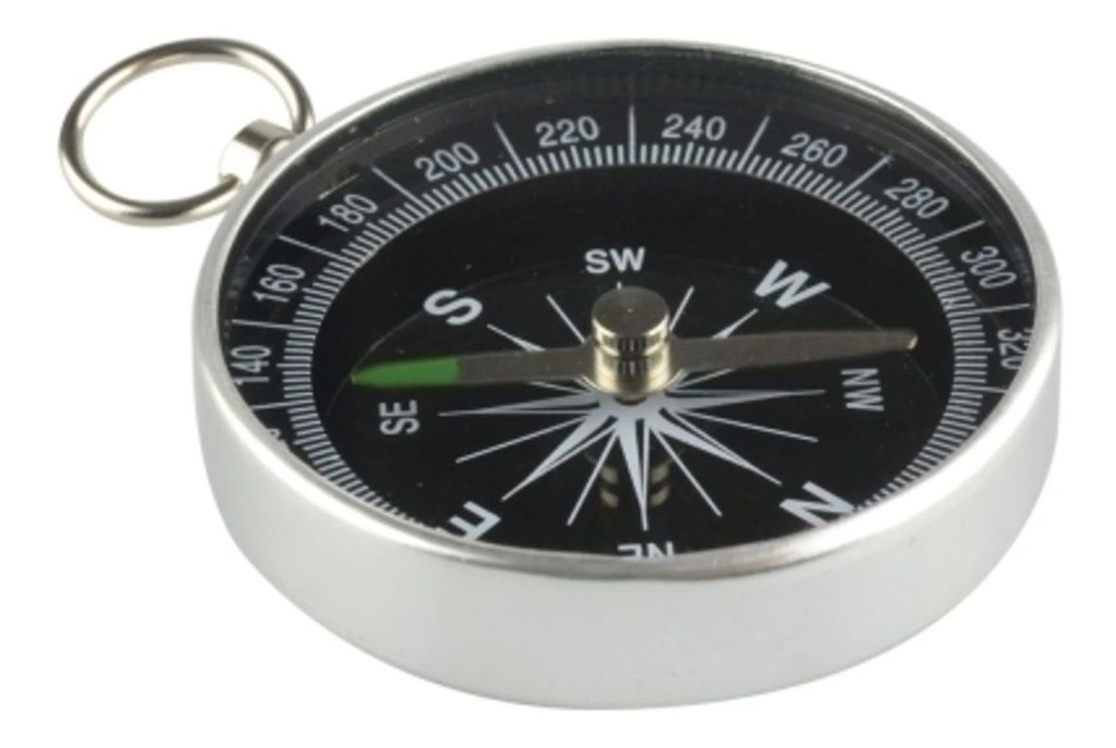 Brújula Metálica Flotante con Argolla 45mm 340°