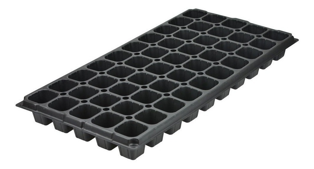 Charola Plástica de Germinación Rígida 50 Cavidades (100 Pzas)