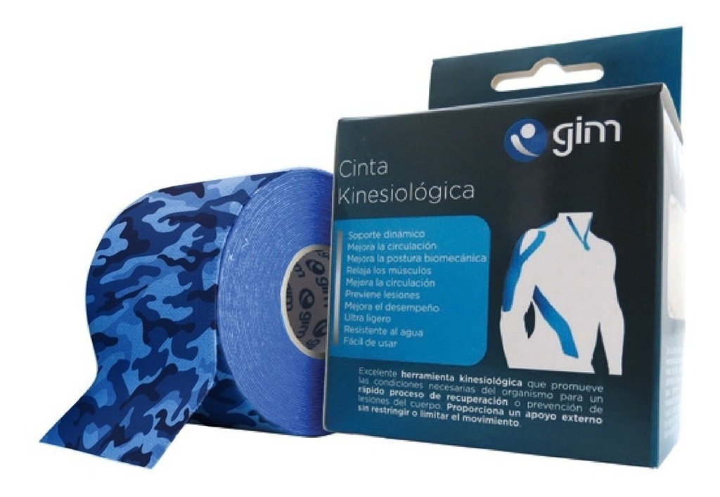 Cinta Kinesiologica Algodon 5 M Largo Resistente Gim
