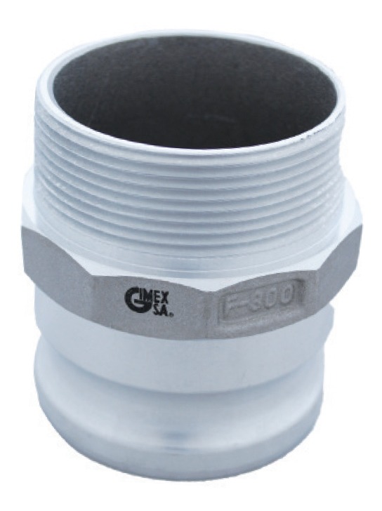 Adaptador Camlock Macho Rosca NPT Tipo F 3" Aluminio KF300