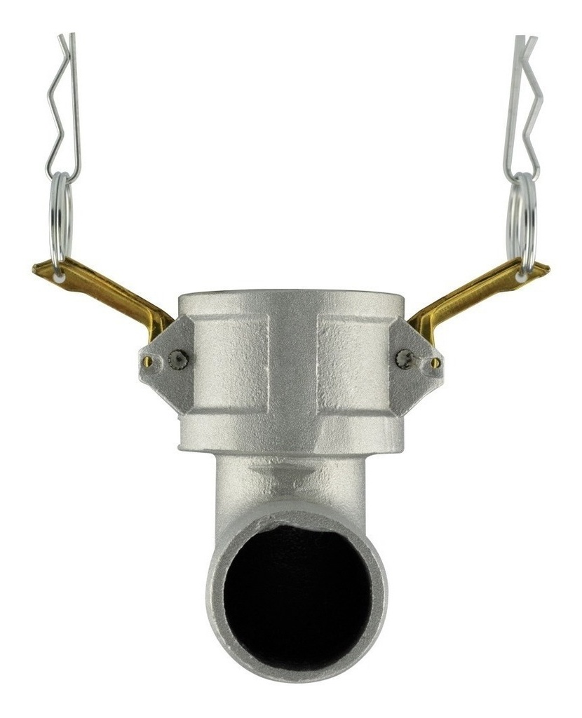 [GM-15CONEX-064CH] Conector Camlock Aluminio Tipo C 90° Hembra Espiga 2" KCB200AL