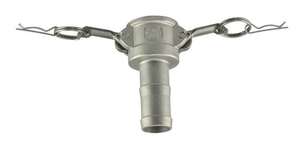 [GM-15CONEX-142CH] Conector Camlock Inoxidable Tipo C Hembra Espiga 1" C100-SS