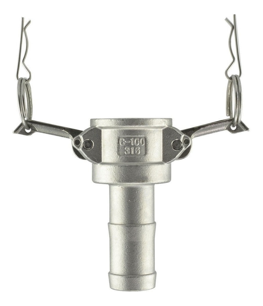 Conector Camlock Inoxidable Tipo C Hembra Espiga 4" C400-SS