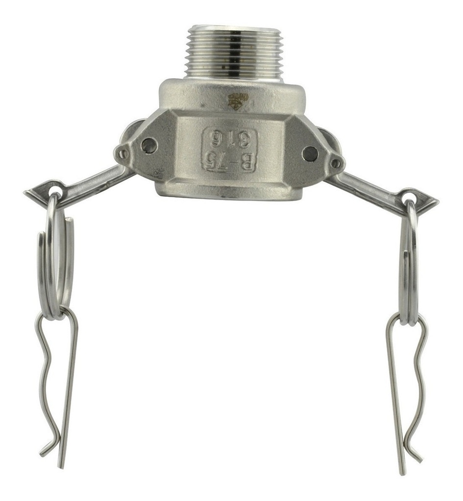 Conector Hembra Inox. Cuerda Npt Tipo B 3/4  B75-Ss