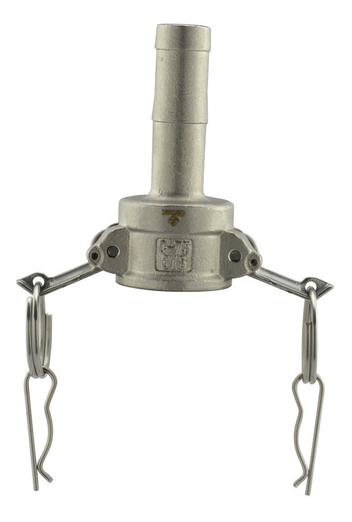 Conector Hembra Inox. Con Espiga Tipo C 3/4  C75-Ss