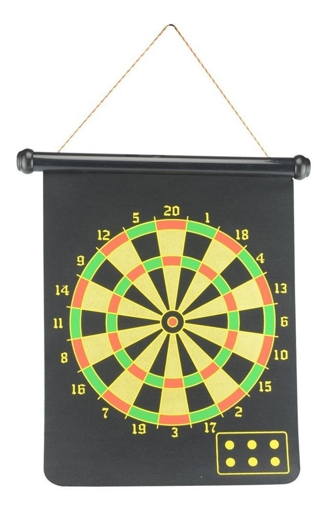 [GM-15DARDOS025CH] Dardera Magnetica Tela Estuche Y 6 Dardos Incluidos 2 Vistas
