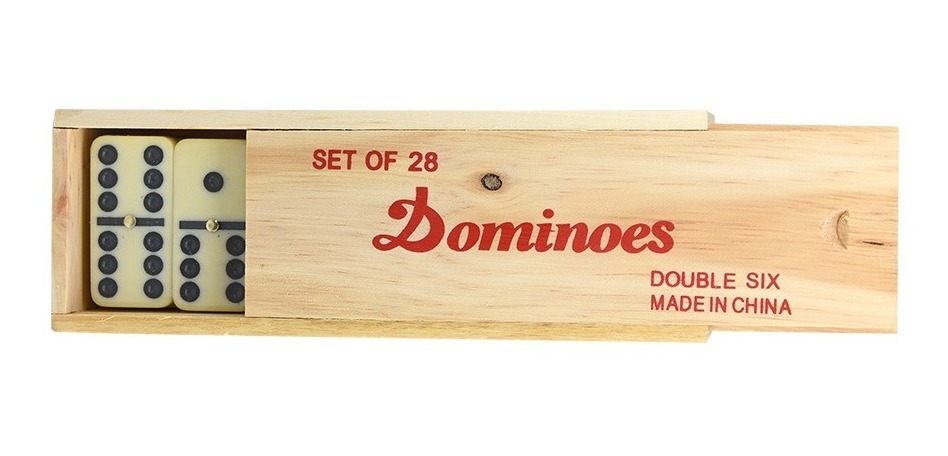 [GM-15DOMINO011CH] Domino De Melamina Caja De Madera