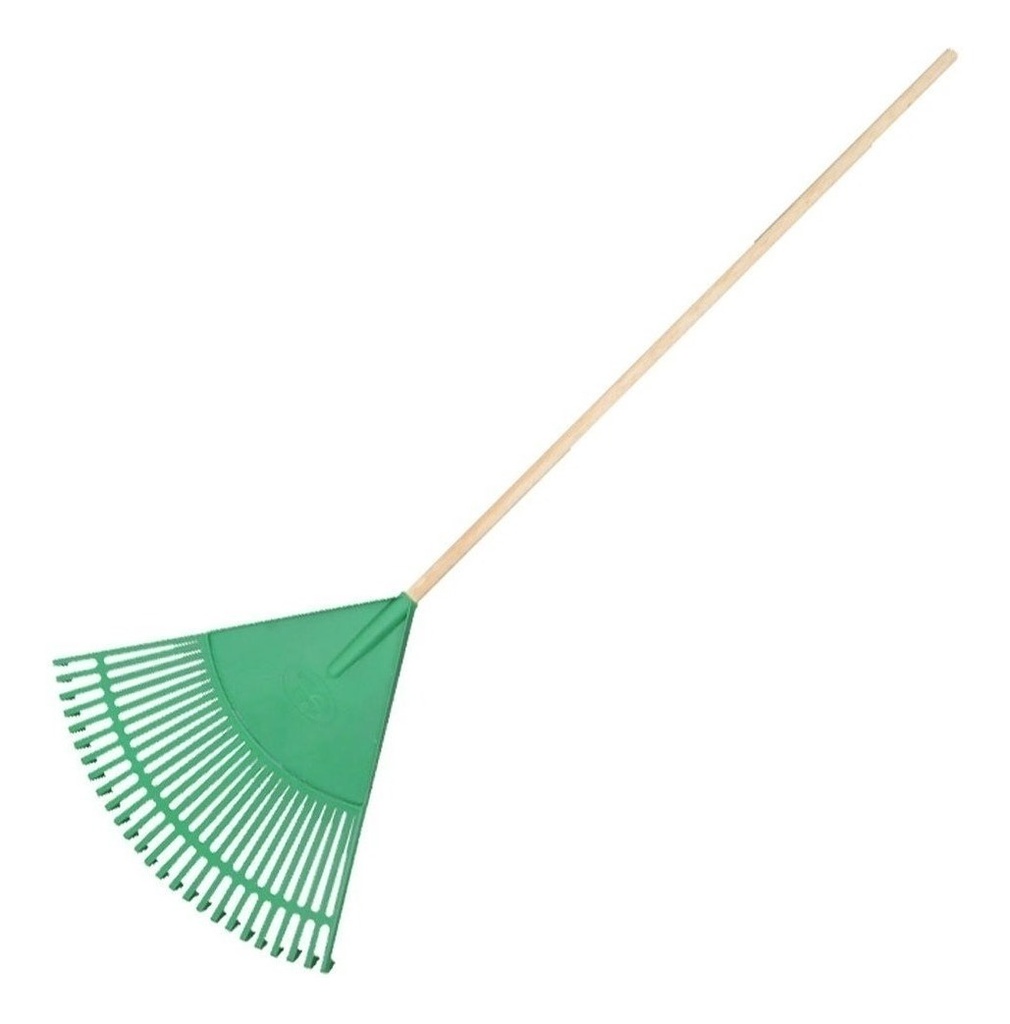 [GM-15ESCOBA014SM] Escoba Rastrillo Plástica para Jardín 26 Dientes Ancha