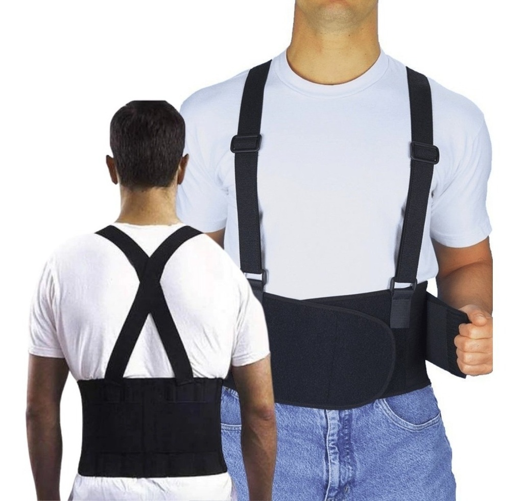 Faja Lumbar Industrial con Tirantes – Talla Extra Grande