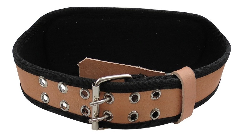 Faja De Cuero Velour 32Cv Ch Hebilla Ojillos Metalicos Gim