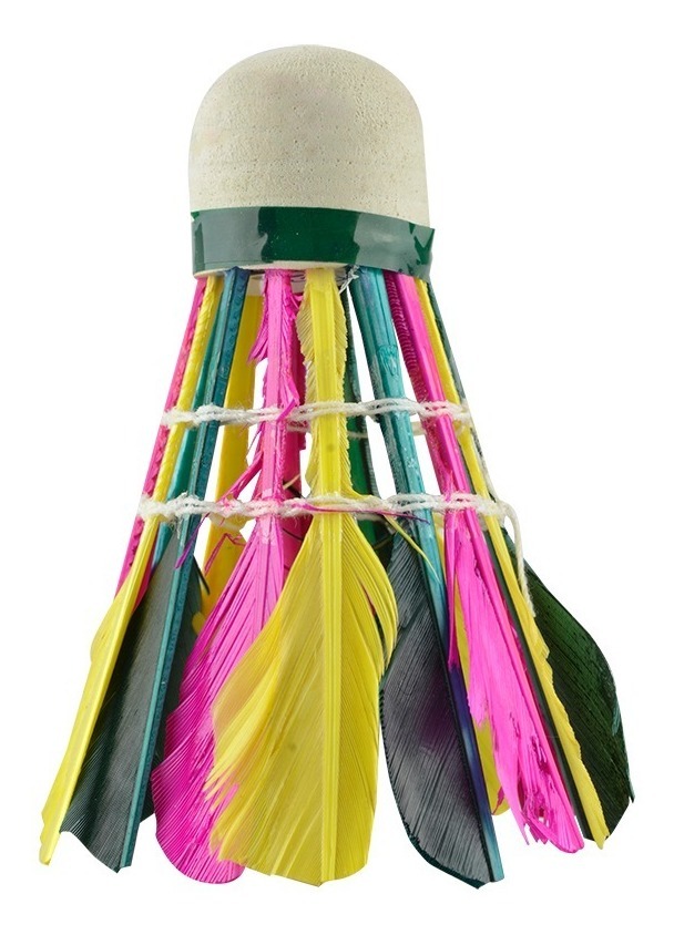 Pack Kit De 4 Gallitos Bádminton Plumas