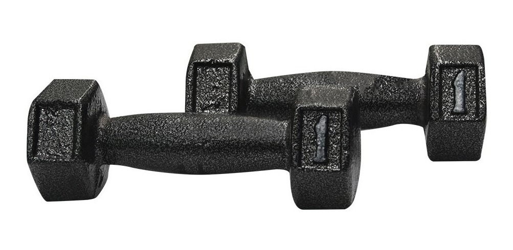 Par Mancuernas 2kg C/u Set Mancuerna Cardio Hierro Plana