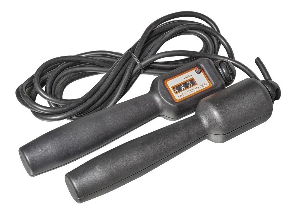 Cuerdas para Saltar 2.80m Mango Plástico Negro (2 Pzas)