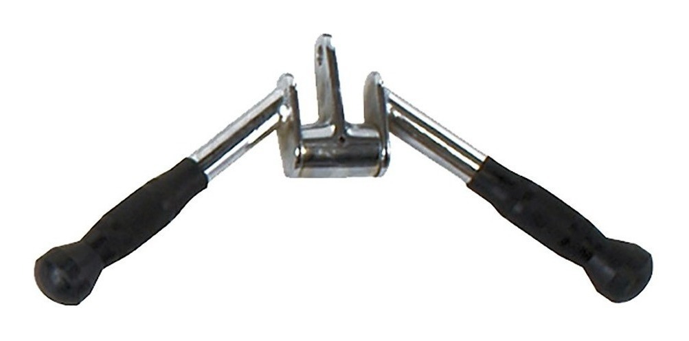 Agarradera Barra En V Giratoria Puños De Goma Tríceps, Gim