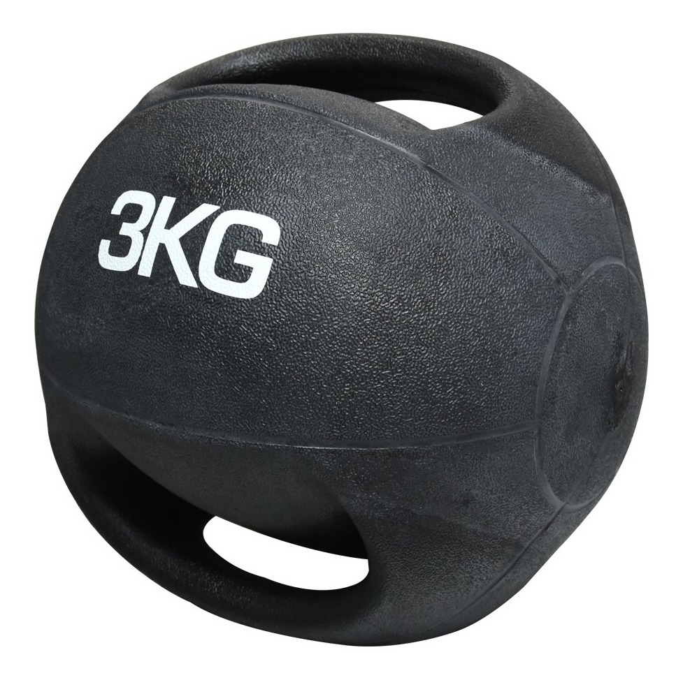 Balón Medicinal de Hule Con Doble Asa 3 Kg