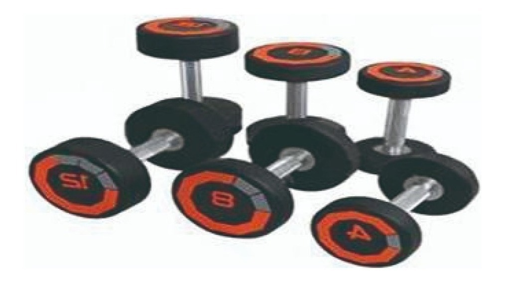 2 Mancuernas Profesionales De 20Kg, Negra Con Rojo, Gim