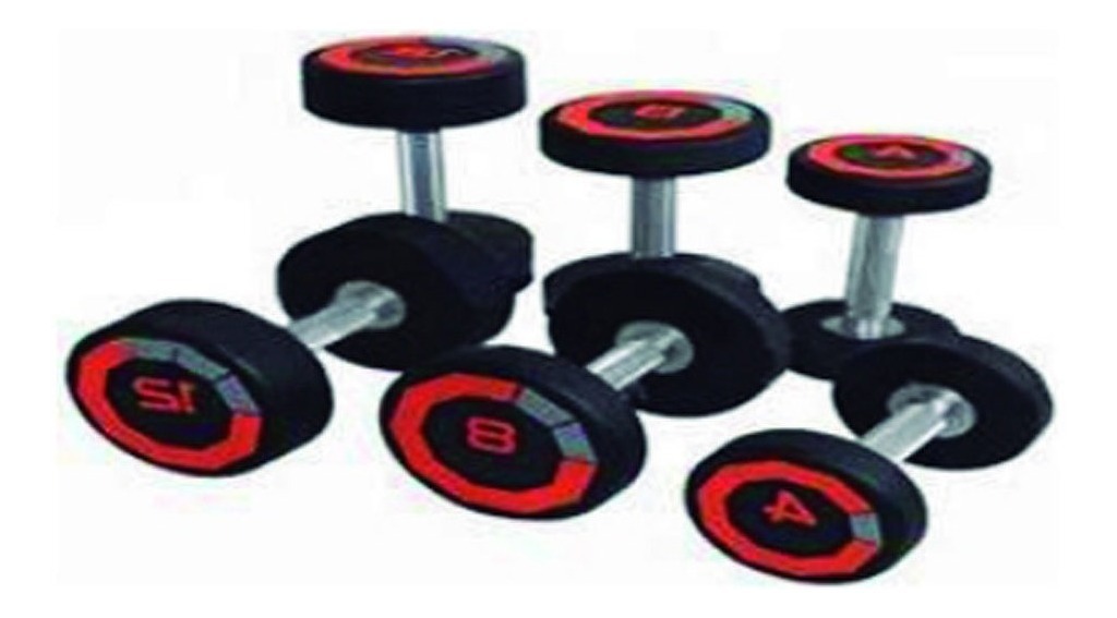 Mancuerna Profesional Acero Cubierta Poliuretano 30Kg Gimbel