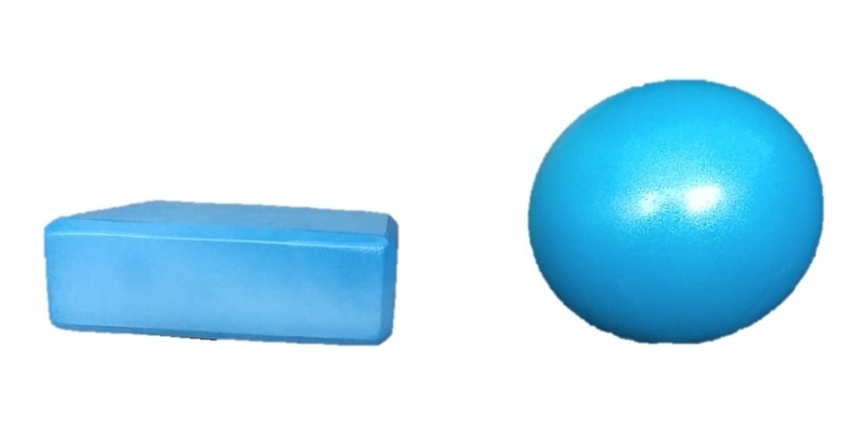 Set Kit Para Yoga Cubo Y Pelota  Economico Gran Calidad