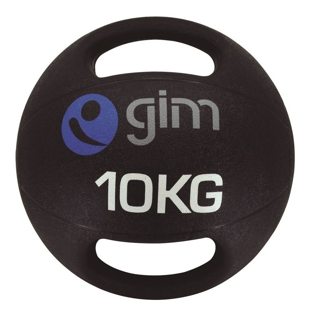 Balón Medicinal Crossfit Doble Asa Alta Resistencia 10Kg Gim