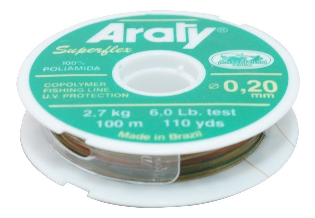 Hilo De Pesca Multicolor  Araty  100M Calibre .25Mm Deporte