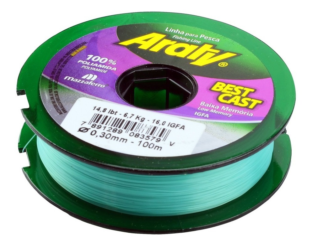 Hilo De Pesca Verde  Araty  100M .35Mm El Mejor