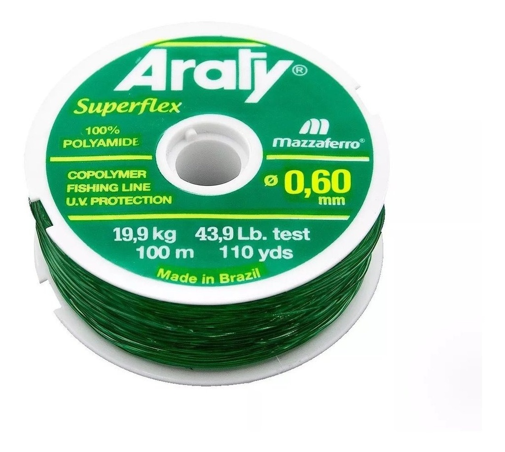 Hilo De Pesca Verde Araty 100M .50Mm Deporte