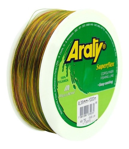 Hilo De Pesca Multicolor  Araty 1000M .45Mm