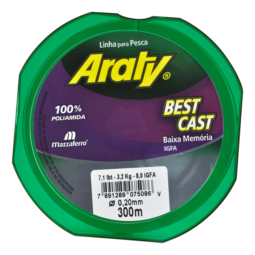 Hilo De Pesca Best Cast Verde 300Mx.45Mm Araty