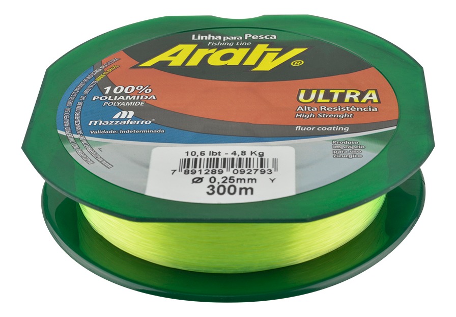 Hilo De Pesca Araty Ultra 300m-mm 0.25 Amarillo
