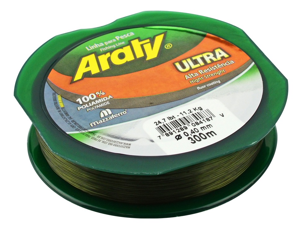 Hilo De Pesca Ultra Flourcoat Verde 300mx.40mm Araty