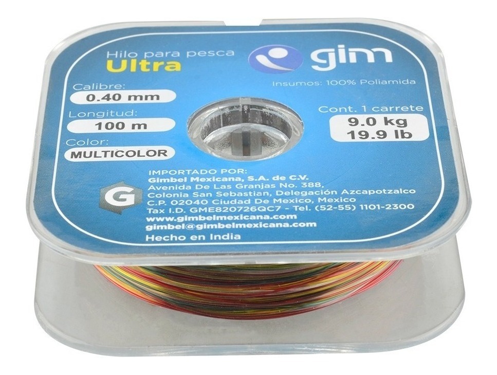 Hilo de Pesca Multicolor Ultra 0.40Mm 100Mts