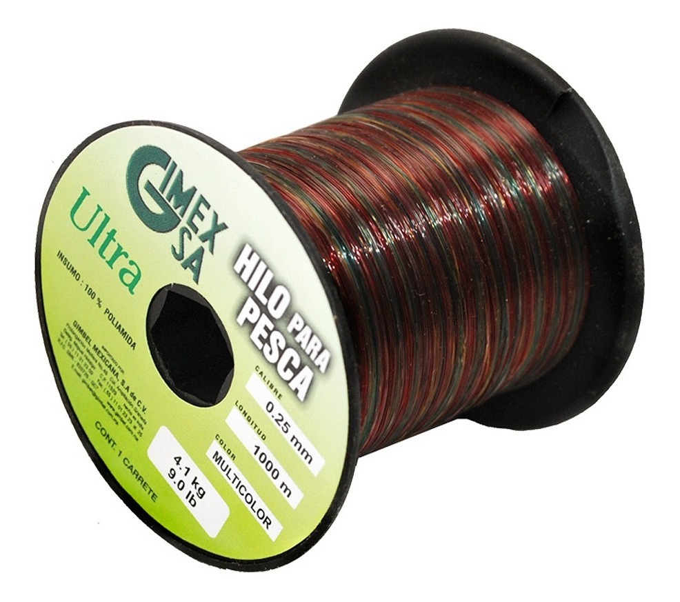 Linea De Pesca Ultra Gm 0.25Mm Resis 4.1Kg Var Colores 1000M