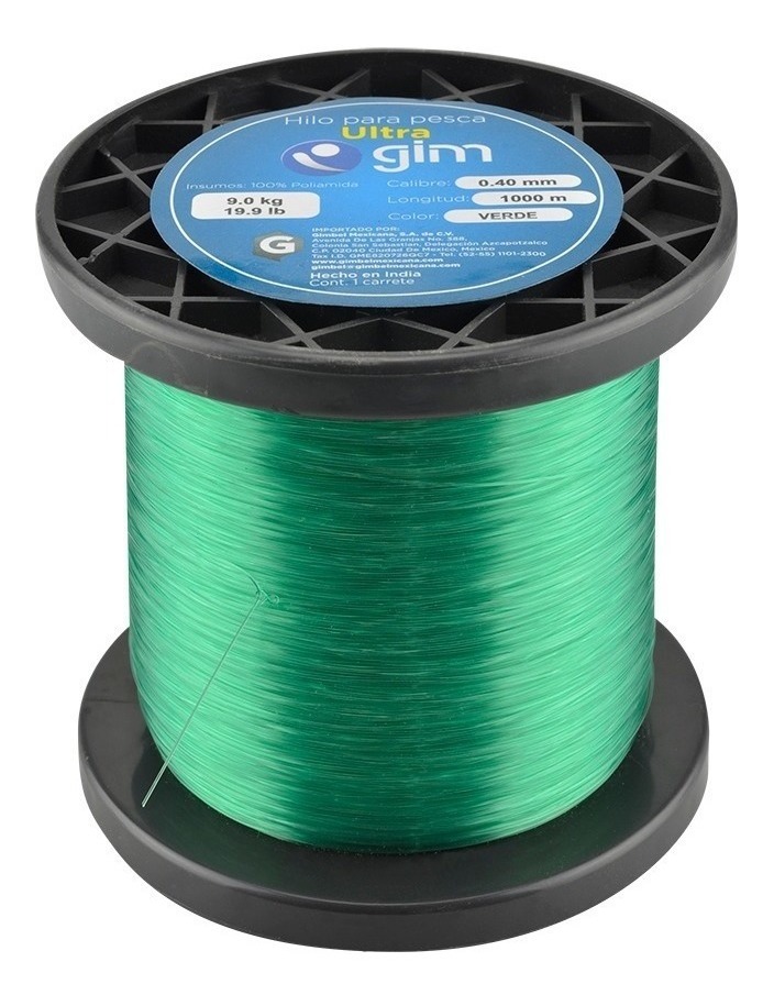 Linea De Pesca Ultra Gim 0.40Mm Resis 9Kg Var Colores 1000M