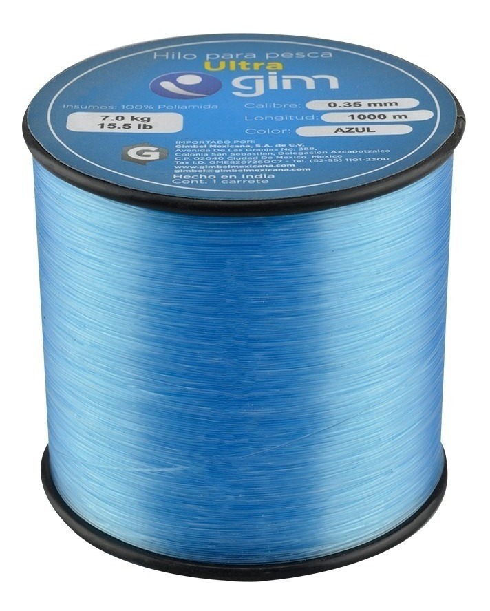 Hilo de Pesca Ultra GIM 0.35Mm Resis 7Kg Var Colores 1000M