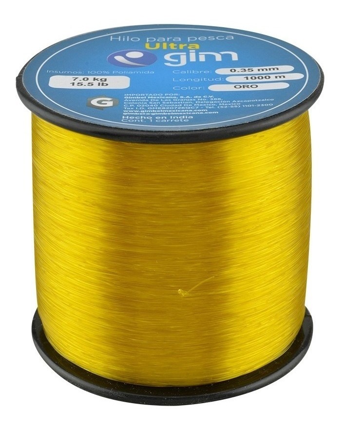 Hilo De Pesca Ultra Gim 0.35Mm Resis 7Kg Var Colores 1000M