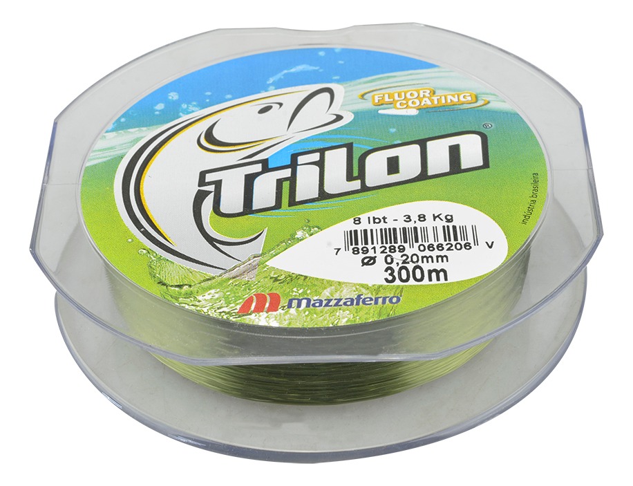 Hilo de Pesca Trilon Fluorcoat. Verde 300Mx.20Mm