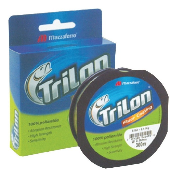 Hilo de Pesca Trilon Fluorcoat. Verde 300mx.28mm
