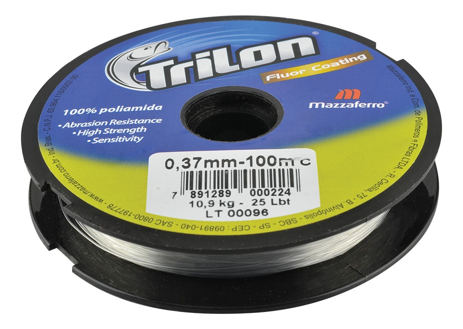 Hilo de Pesca Trilon Fluorcoat. Gris 100mx.37mm