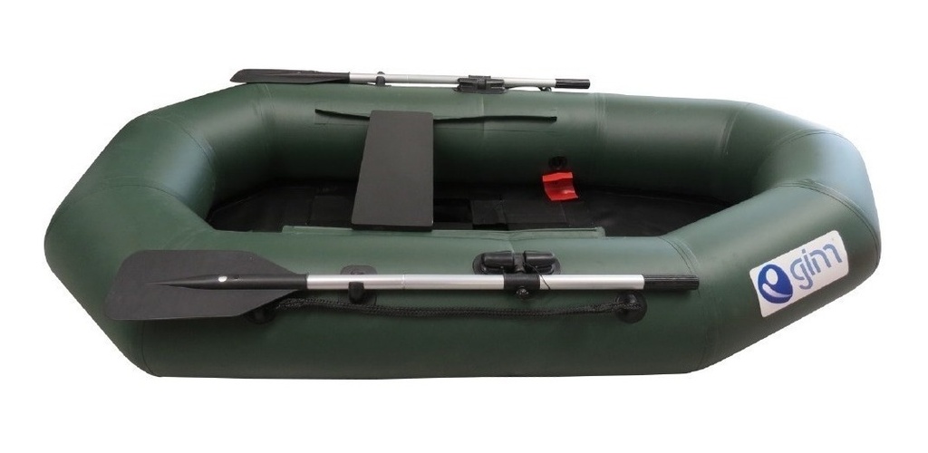 Lancha Inflable Verde Militar 230x100cm Lona Pvc, GIM